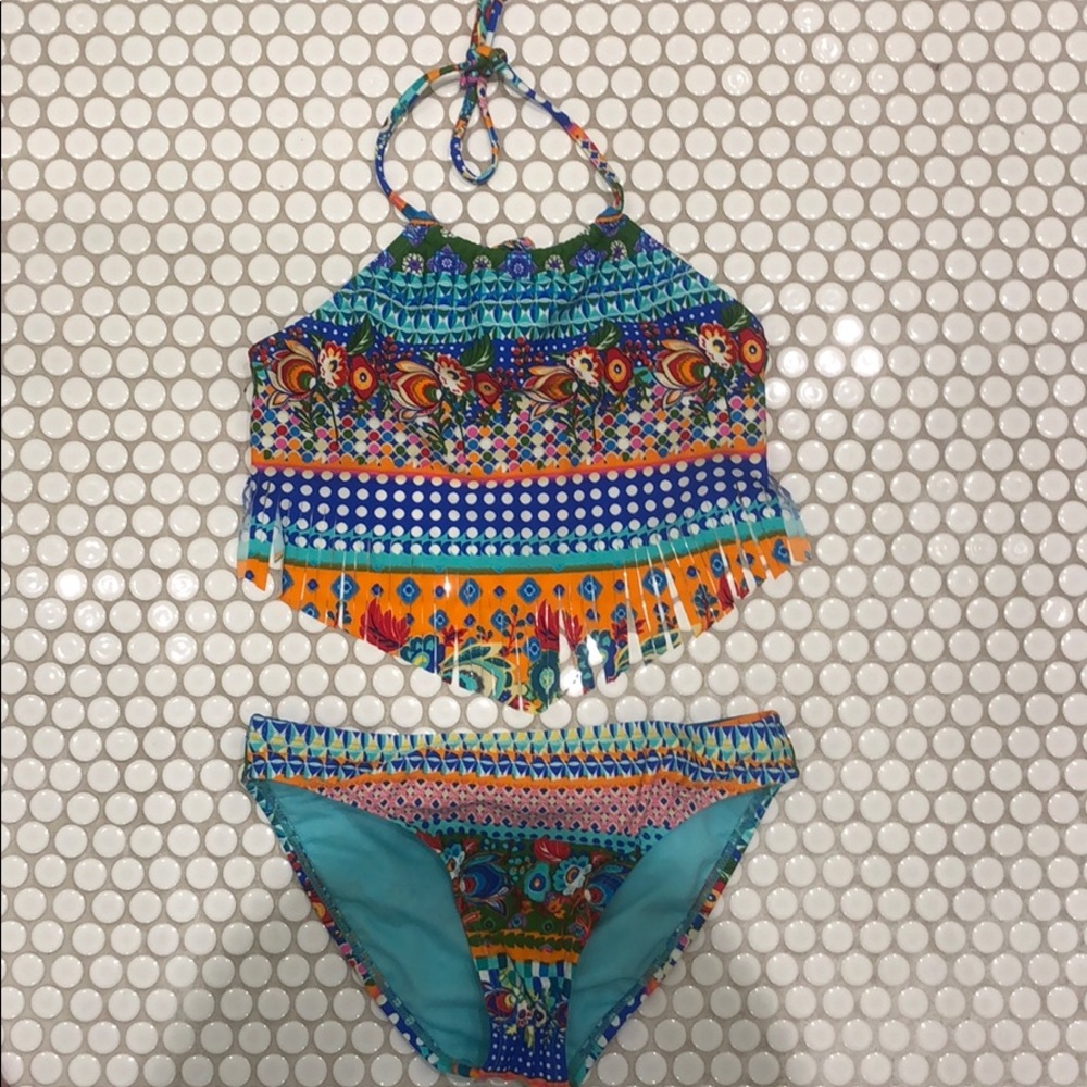 HOBIE two piece patterned swimsuit